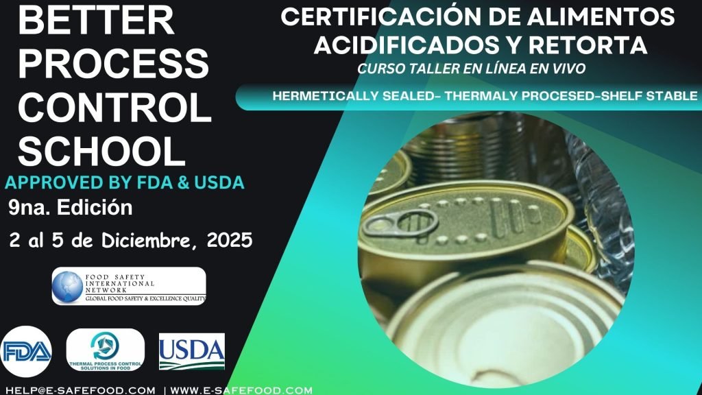 WORKSHOP ONLINE /ON LIVE FOOD ACIDIFIED AND RETORT CERTIFICATE “BETTER ...